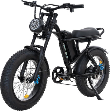 DRIFT.SLIDE J1 1500W Peak Power Electric Bike for Adults, Electric Off Road Bike, Top Speed 28 MPH, 50 Miles Electric Moped Style Bike, 48V 20.8 Ah Removable Battery, 7 Speed 20" All Terrain Fat Tire Ebike (J1)