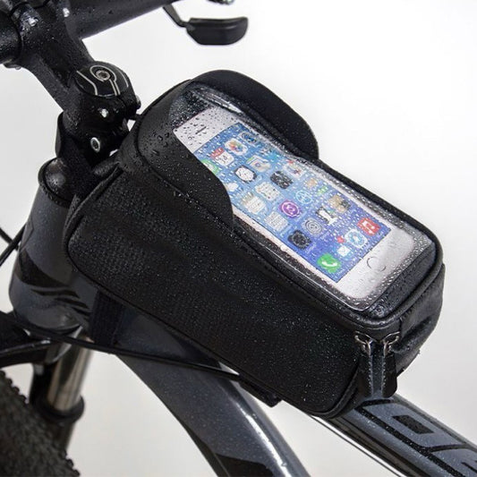 Bicycle front beam bag, waterproof mountain bike front bag, mobile phone storage, cycling hanging bag, road bike upper tube saddle bag, waterproof multifunctional storage bag, sports cycling mobile phone bag