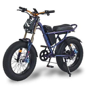 DRIFT.SLIDE J1 Pro, 1500W Peak Power Electric Bike for Adults,Top Speed  28 MPH Electric Mountain Motorcycle Bike, 48V 20.8AH Battery, Off-Road Dual Headlights and Electroplating Process, 7 Speed 20" Fat Tire Ebike