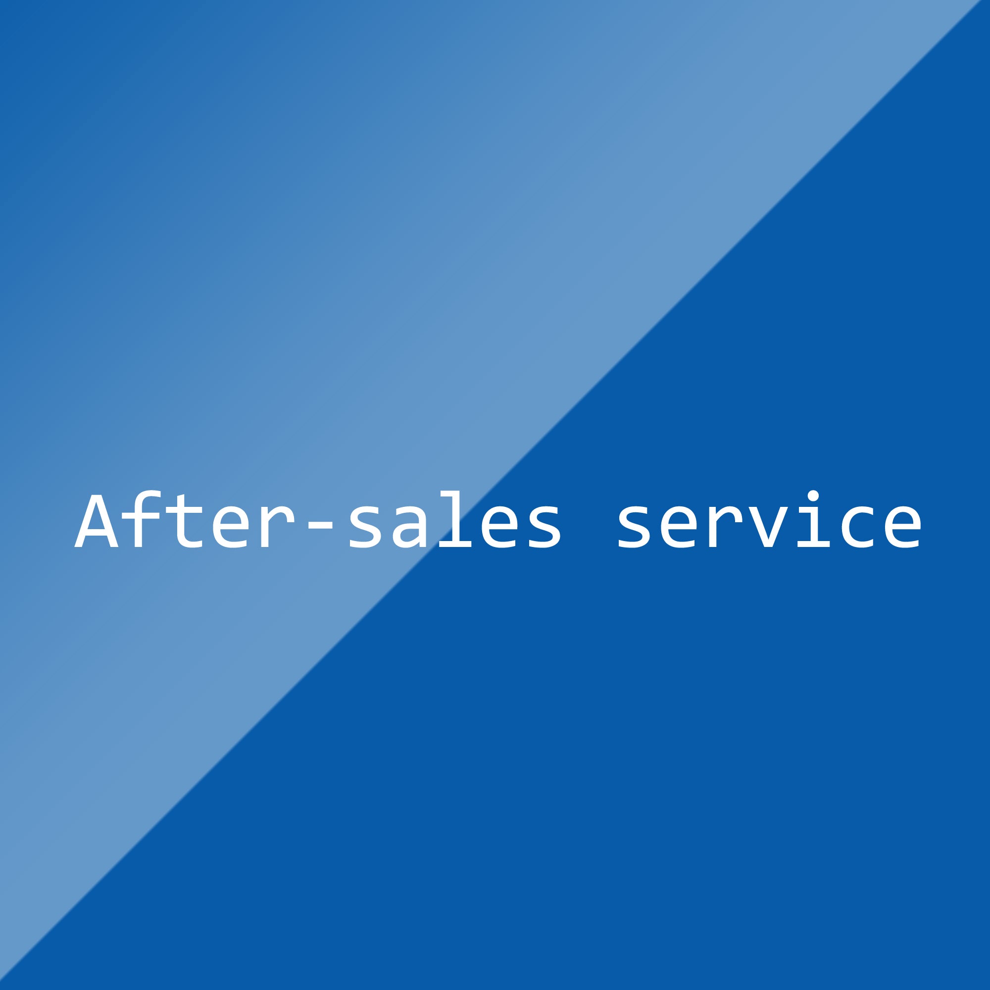 After-sales service