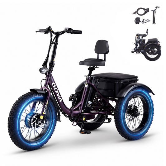 Folding Three wheeled electric bike