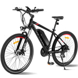 DRIFT.SLIDE Electric Bike for Adults with 500W Peak Motor, 20 MPH 21 Speed Commuting Electric Mountain Bike with 36V / 48V Removable Battery Up to 43 Miles, Front Suspension