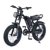 DRIFT.SLIDE 1500W Peak Power Electric Bike for Adults, Electric Off Road Bike, 28 MPH 60 Miles Electric Moped Style Bike, 48V 20.8 Ah Removable Battery, 7 Speed 20" All Terrain Fat Tire Ebike (J1)