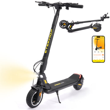 Electric Scooter for Adults, 30 Miles Long Range, 350W Peak Motor, 24MPH Max Speed, 36V15AH Samsung Battery, with NFC Unlock & APP Control, 9" Fat Tires Portable Folding Escooter