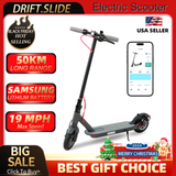 D. S Electric Scooter for Adults, 31 Miles Long Range, 350W Peak Motor,19MPH Max Speed, 36V 10.5AH Samsung Battery UL 2272 Portable Folding Commuting E-Scooter with App Control