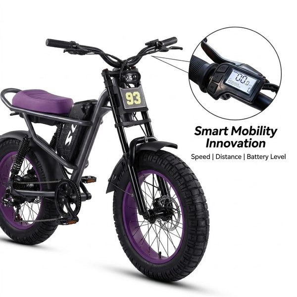 D93 Electric Bike | 1500W 32MPH Full Suspension eBike | 48V 22Ah | Fat Tire