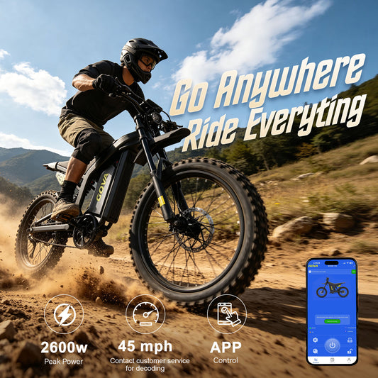 G95 Electric Motorcycle | 2600W 45MPH Off-Road eBike | 60V 18Ah | Dual Suspension